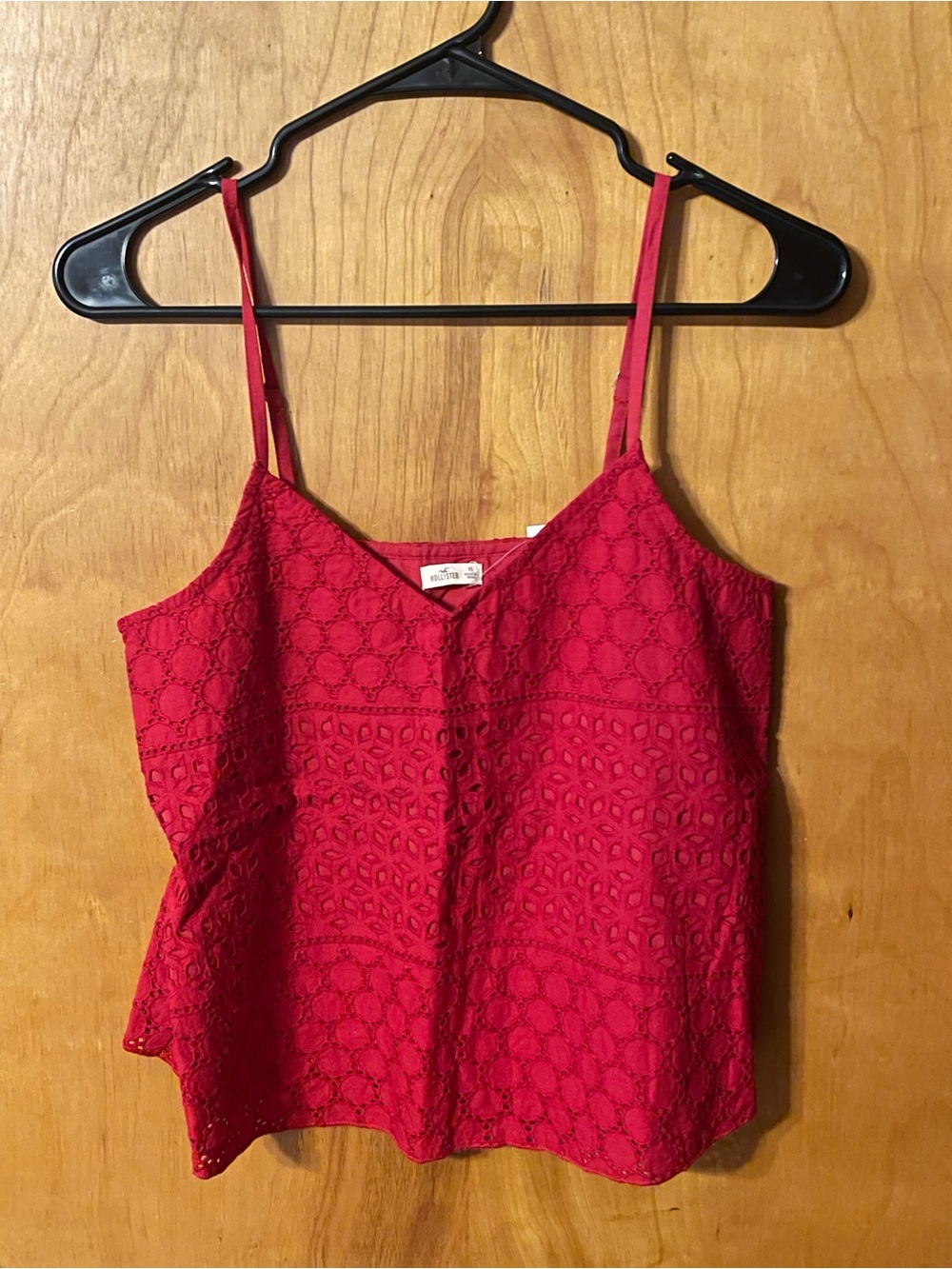Hollister Red Lace Trim Spaghetti Strap Cami